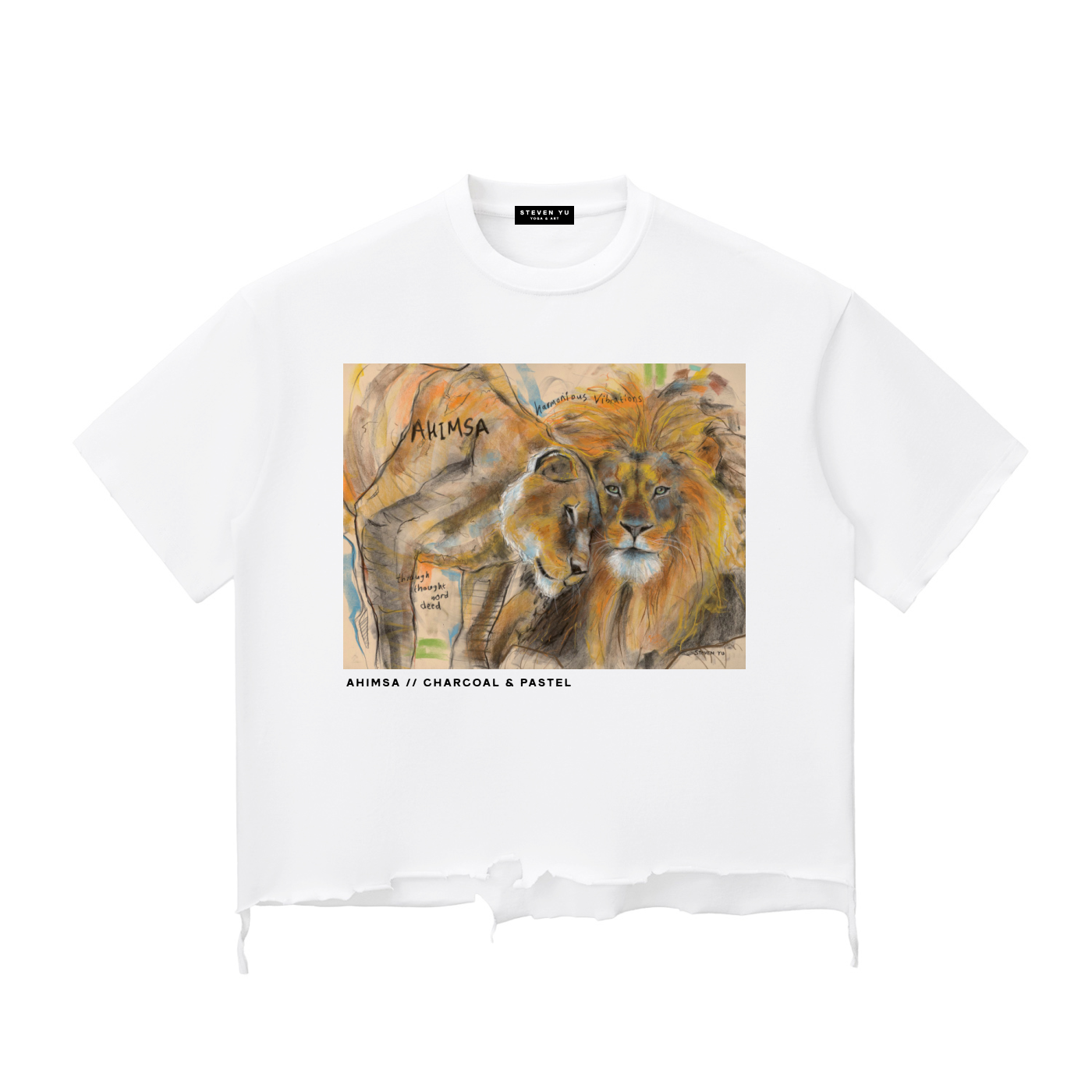 Ahimsa Oversized Distressed Tee