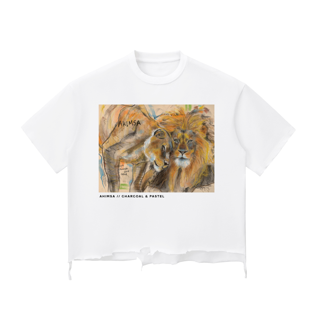 Ahimsa Oversized Distressed Tee